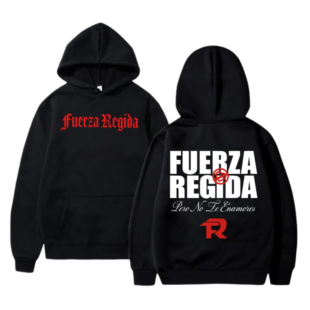 Fuerza Regida Tour Graphic Hoodie, Sweatshirt, T-Shirt, Vintage 2 Sided Music Pullover Hoodie, Soft Cotton Streetwear Sweatshirt, Unisex Concert Fan Hoodie Gift for Men Women