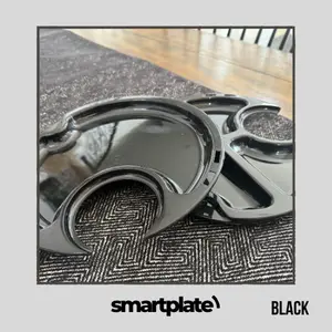 SmartPlate - Black Plastic Reusable Plate (6pcs)