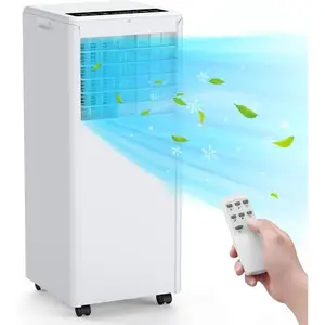 Gaomon 3-in-1 Portable AC Unit - Cool, Fan, Dry Modes with Auto, Sleep Settings, Fast Cooling, LED Display, 350 sq. ft Coverage, Exhaust Hose & Window Kit, 115V AC Unit, Personal Portable Ac