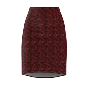 Burgundy Whispering Pencil Skirt