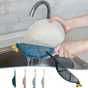 1Pc, Handheld Pot Strainer with Handle - Perfect for Rice, Pasta, and More - Kitchen Gadget and Accessory for Easy Cooking and Cleaning