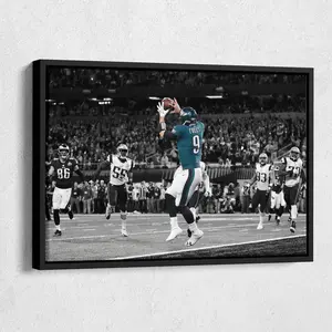 Nick Foles Eagles Super Bowl LII Philly Special Touchdown Canvas Wall Art Home Decor Framed Poster Print POSTER