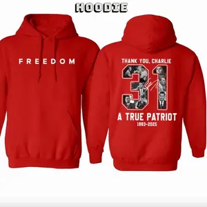 Freedom 2 Sided Hoodie, True Patriot Hoodie, Rest In Peace C.K, Wear Red On October 14th As CJK Day Hoodie, C.K. Birthday Graphic Design Unisex Cotton Hoodie