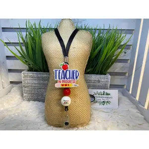 Teacher in Progress Lanyard with Retractable Reel