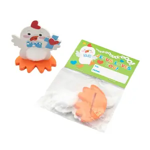 3" x 3 1/2" Religious Chick Valentine's Day Exchange Craft Kit - Makes 12