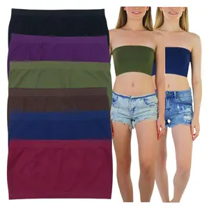 Women's Pack Of 3 Seamless Strapless Tube Top Bras Wire Free No Pad Women's Pack Of 3 Seamless Strapless Tube Top Bras Wire Free No Pad