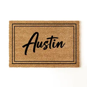 Custom Family Name Doormat, Custom Welcome Mat, Unique Name Doormat, Entryway Statement Piece, Personalized Gift, Housewarming Gift, Custom Doormat, Entryway Decor, Outdoor Doormat, Coir Doormat, Porch Deco
