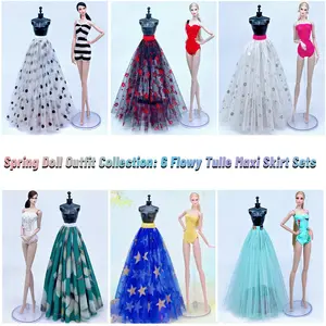 1/6 Scale Fashion Doll Clothing Set, Lace Long Dress & Jumpsuit, Fits Fr/baby Dolls (suitable for 11.5 Inch Dolls), No Doll Included