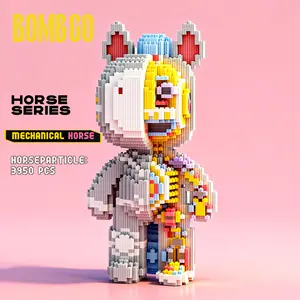Bombgo Pixel Mechanical Horse Building Block 3950 pcs, Creative Learning & Trendy Decoration, Perfect for Family Bonding, Birthday & Christmas Gift, Cool Building Blocks for Kids 6+ BlackFriday Christmas