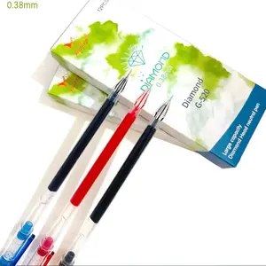 12 Pack 0.38mm Diamond Tip Liquid Ink Pens, Large Capacity Mixed Colors, Smooth Writing, Office Business Record Pen Set