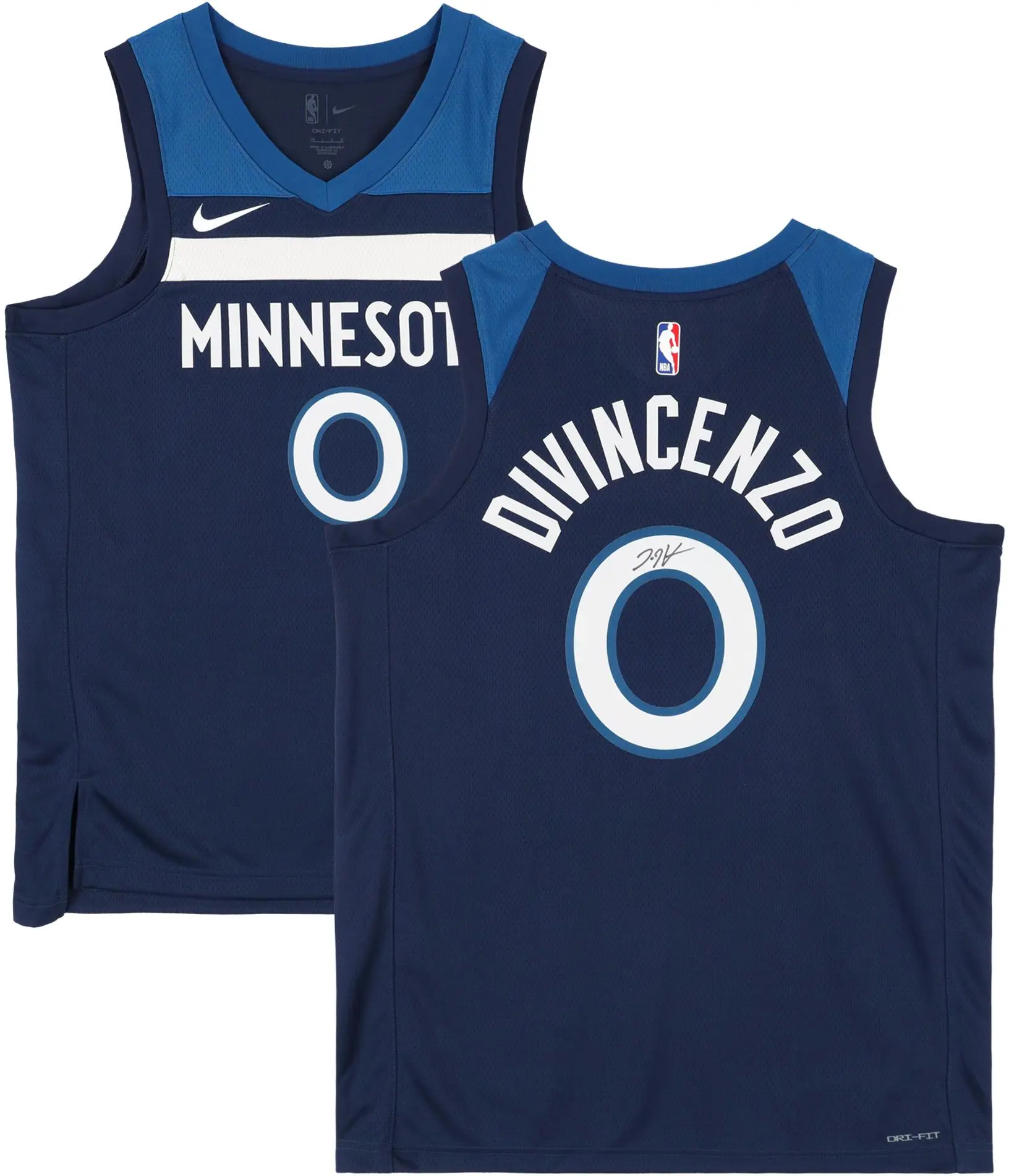 Donte DiVincenzo Minnesota Timberwolves Autographed Nike Navy Icon Swingman Jersey - Fanatics Authentic Certified - NBA Memorabilia