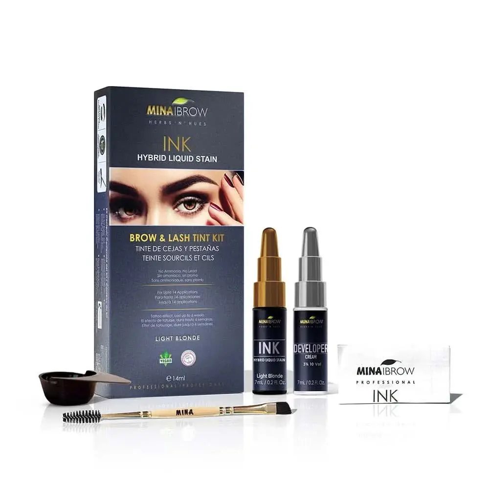 Mina Ibrow Ink Hybrid Liquid Stain, Brow & Lash Tint Kit