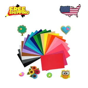 20 Pcs Felt Fabric Sheet 8" x 12" Assorted Color Felt Fabric Sheets