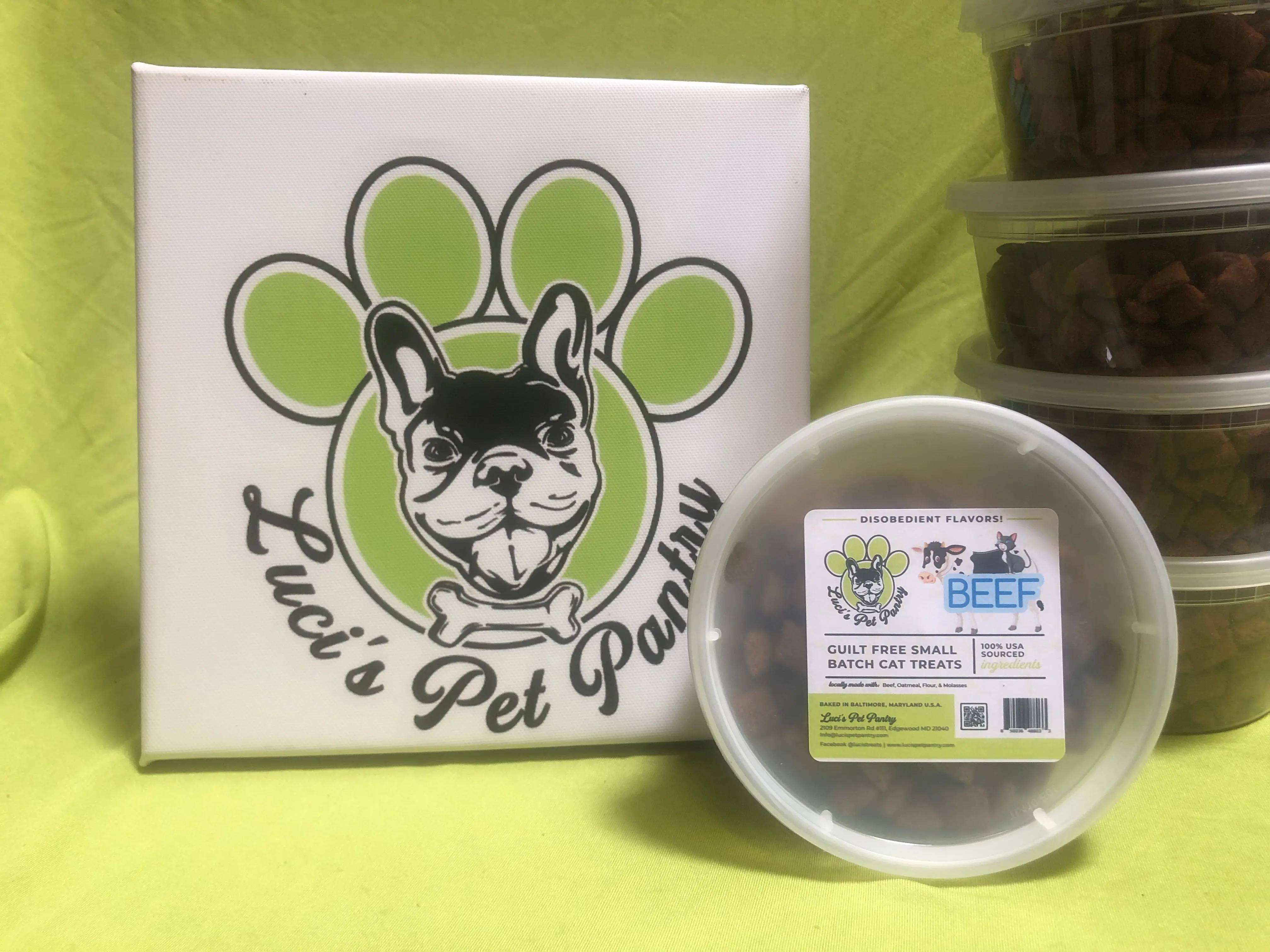 Beef - All Natural "Beef" Cat & Kitten Treats - Disobedient Tub of Cat Treats