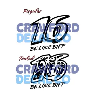 Be Like Biff #16 Tooled or Regular Decal for Trucks Cars and More - Stylish Design Options Available