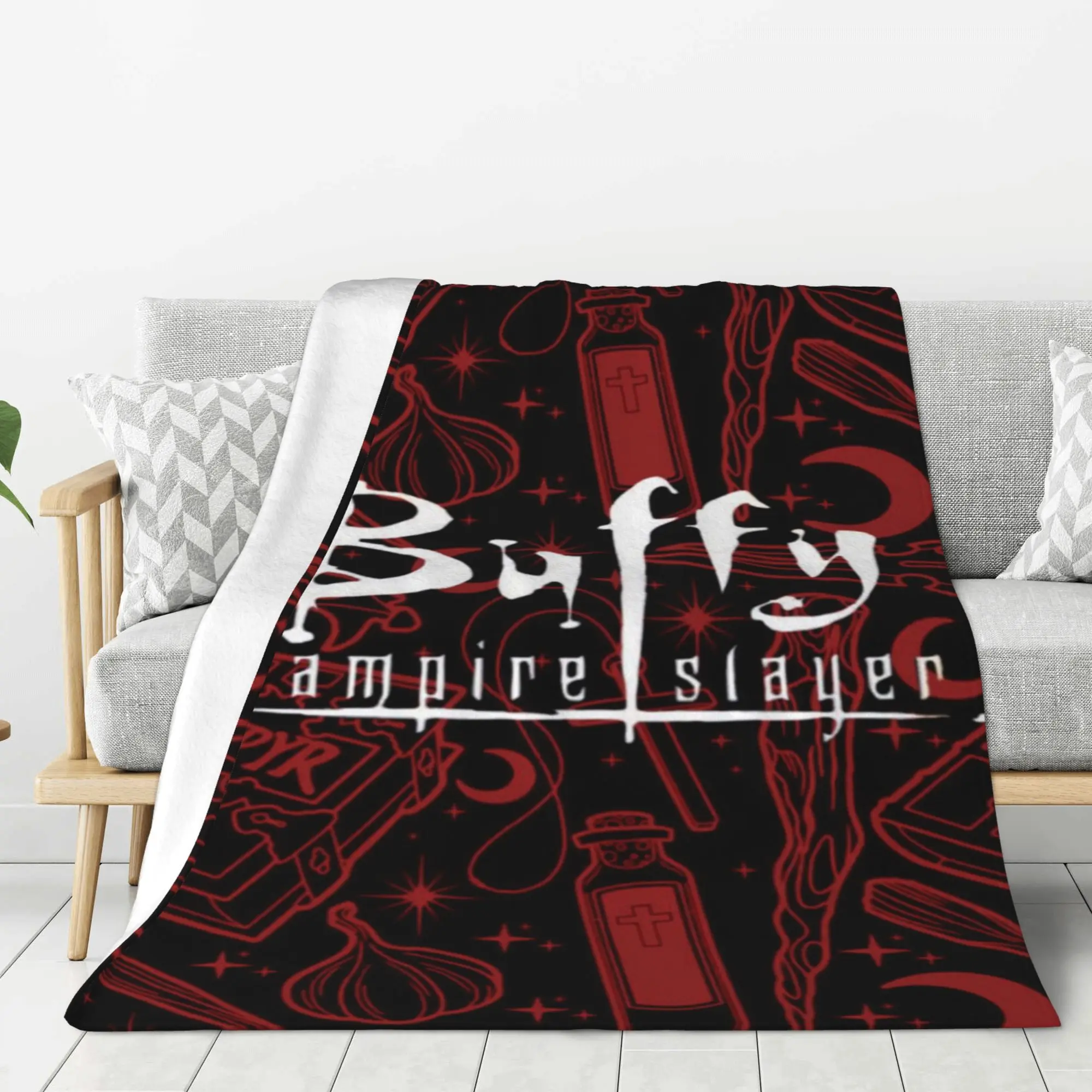 Buffy the Vampire Slayer themed plush blanket, soft and comfortable, suitable for sofa, bed, office or travel, suitable for all seasons blanket plushthin quilt holiday gift Intense Nacho Printed Flannel Blanket