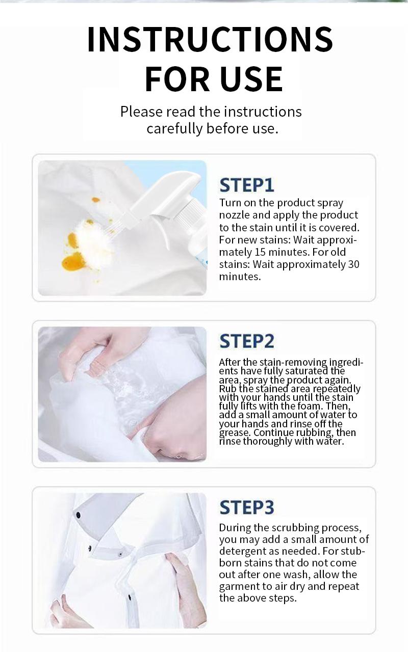 FlyCleanse Clothing emulsifier，Non-Ionic Laundry Pre-Treatment for Vintage Clothes & Thrift Finds - Restores Faded Colors, No Damage​​, sanitizer, fabric conditioner， Spot Stain Eliminator Household, laundry detergent