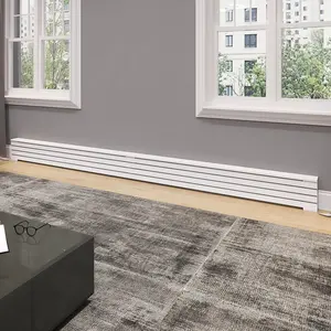 Custom White Baseboard Radiator Cover Cabinet for NYC Spaces