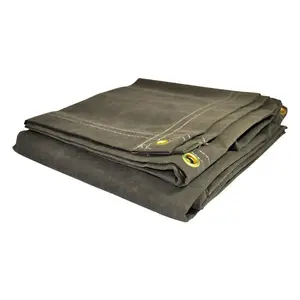Foremost Dry Top Heavy Duty Canvas Tarp Olive 8 ft. L x 6 ft. W
