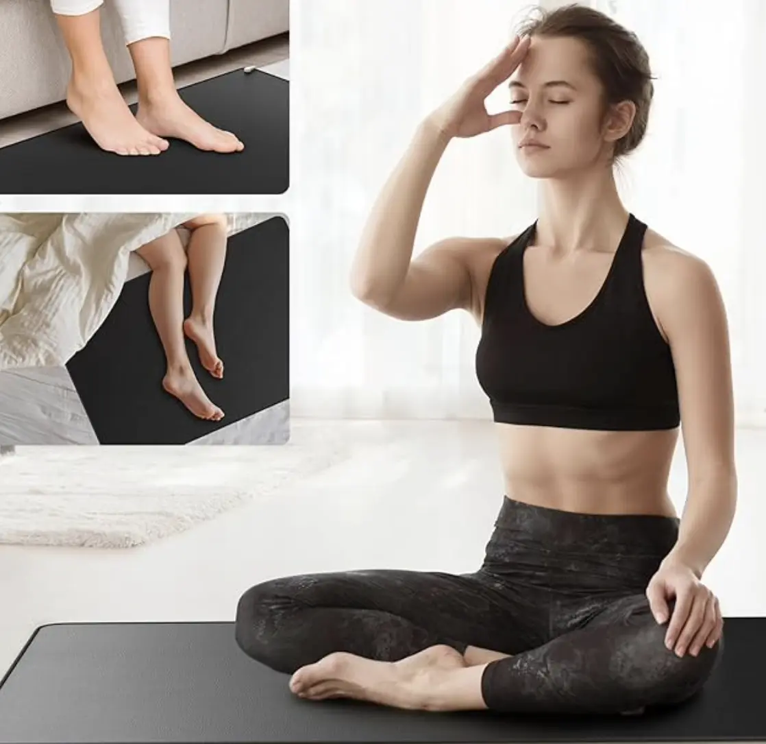 Grounding Mat (35.4X23.6) - Foot Therapy, Yoga, Sleep, and Bed Grounding Pad for Energy Boosting, Anxiety Reduction, and Improved Sleep