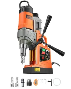 Magnetic Drill Press with 1450W Motor, 12500N Thrust, Portable Magnetic Base, 800 RPM Spindle, Heavy Duty Drill for Metalworking, Steel and Aluminum, High Torque Compact Design, Precision Hole Drilling