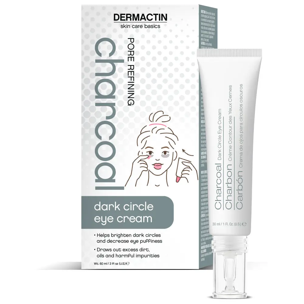 Dermactin Skin Care Basics Pore Refining Eye Cream, Dark Circle Eraser Formula with Hyaluron, Depuff, Panthenol & Polypeptide Eye Treatments, Hyaluron Eye Treatments Brighten Decrease