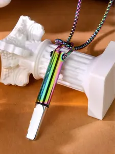 Breath Resistance Scream Whistle, Yoga Meditation Stress Relief Pendant, Titanium Steel Fashion Accessory for Men & Women