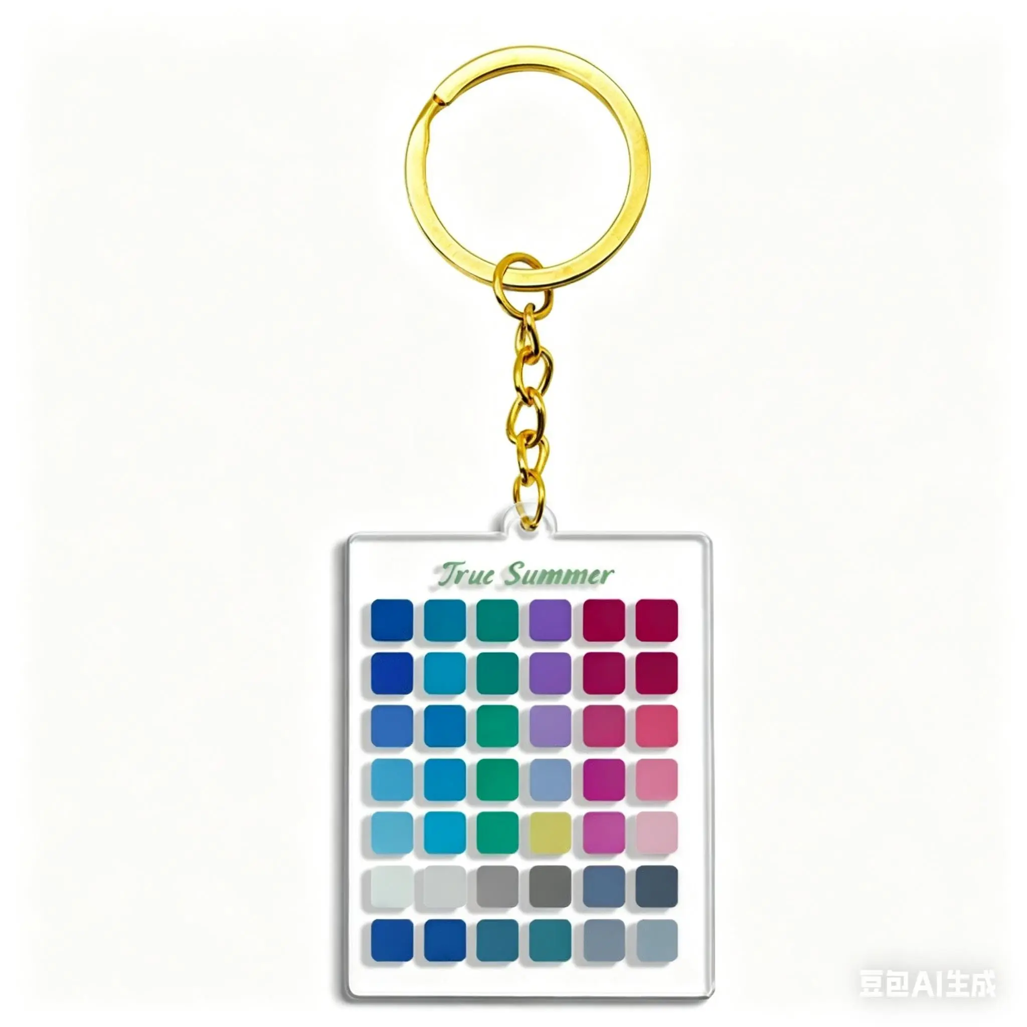 Seasonal Colour Palette Keychain, 12 Seasonal Color Acrylic Keychain | Small Portable Personal Color Analysis Palette Swatch Card | Plastic Pocket Color Chart Guide & Gift