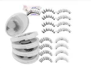 Magnetic Eyelashes with Applicator 4 Pairs Magnetic Lashes Reusable Magnetic Eye Lashes Kit Natural Look False Eyelashes