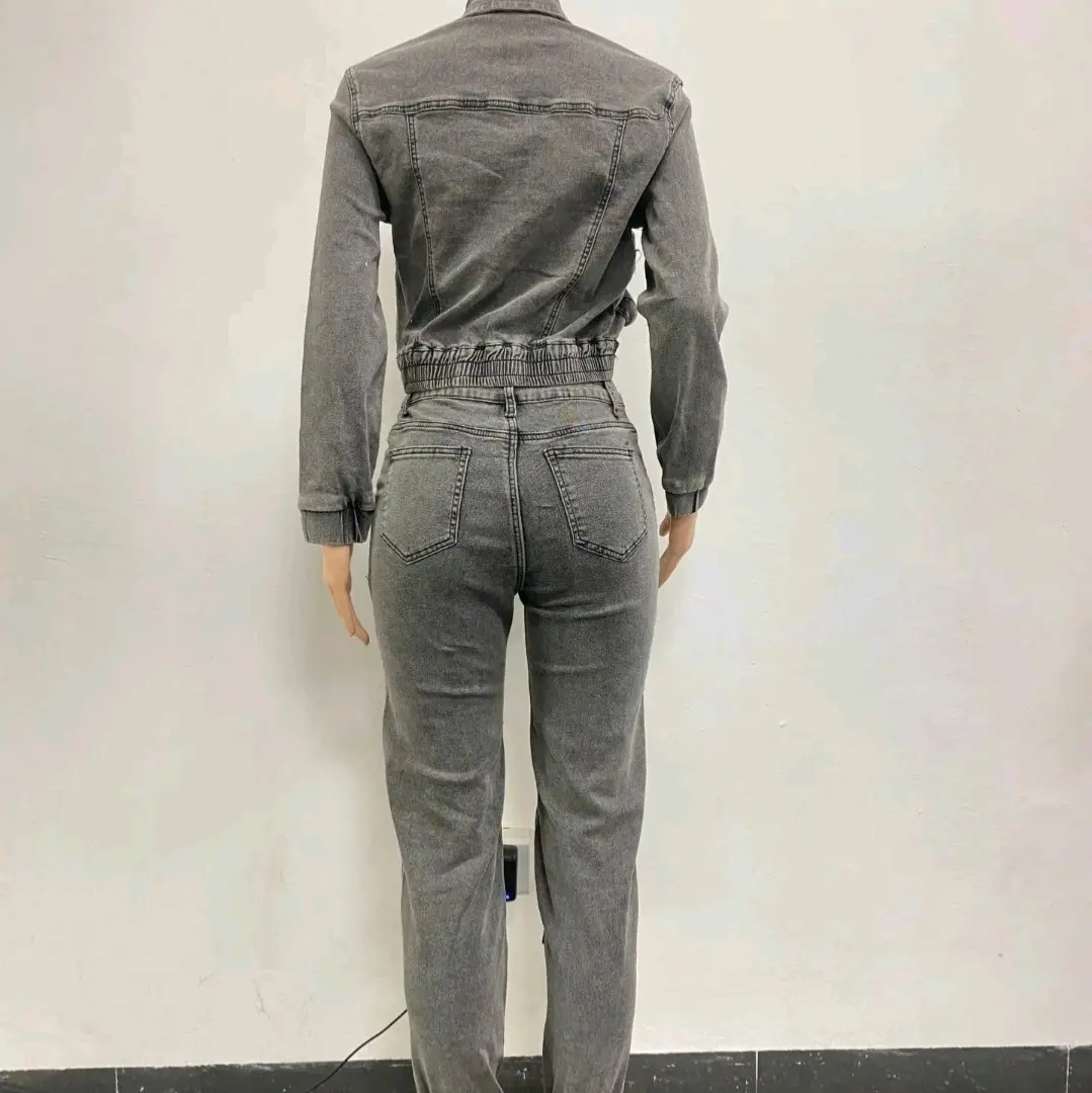 Two Piece Jeans Set - Women's Clothing, Includes Top and Pants, Versatile for Various Occasions - Womenswear, Suits