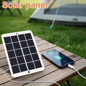 5V Portable Solar Panel, 3W Monocrystalline High-Efficiency USB Fast Charging Panel, and Dustproof, Compatible with Mobile Phones / Power Banks / Action Cameras, Outdoor Emergency Power Supply for Halloween and Christmas / A Wonderful Gift