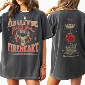 Aelin Galathynius Fireheart Shirt, Throne Of Glass Fan Double-Sided T-shirt, Kingsflame The Thirteen Shirt, Throne of Glass Merch Tee, LT161