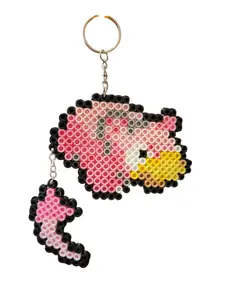 Pink Hippo Keychain
