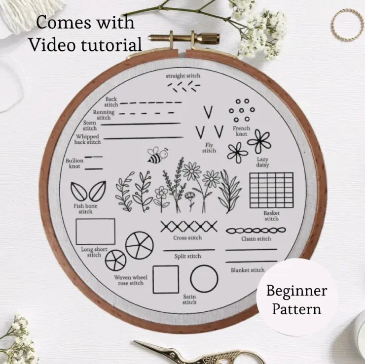 beginner embroidery sampler pattern hand embroidery sampler pattern