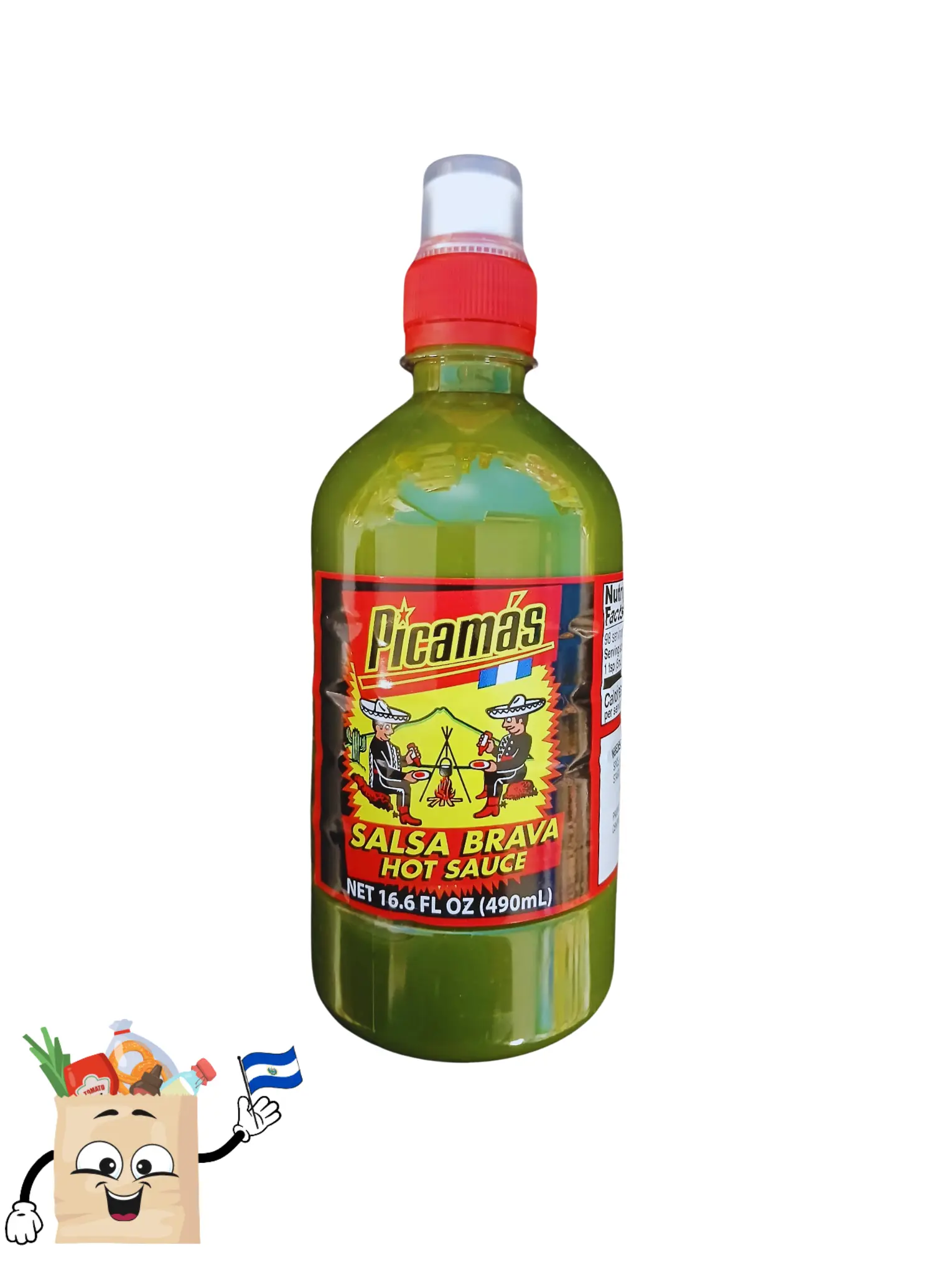 Picamas Hot Sauce - Brava Flavor, 16.6 FL OZ Bottle, Authentic Picama's Brand Hot Sauce Product