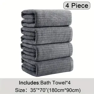 4-Piece Oversized Bath Towel Set 35"x70" Extra Large Absorbent Ultra Soft Towels for Shower Home Hotel Holiday Christmas Gifts