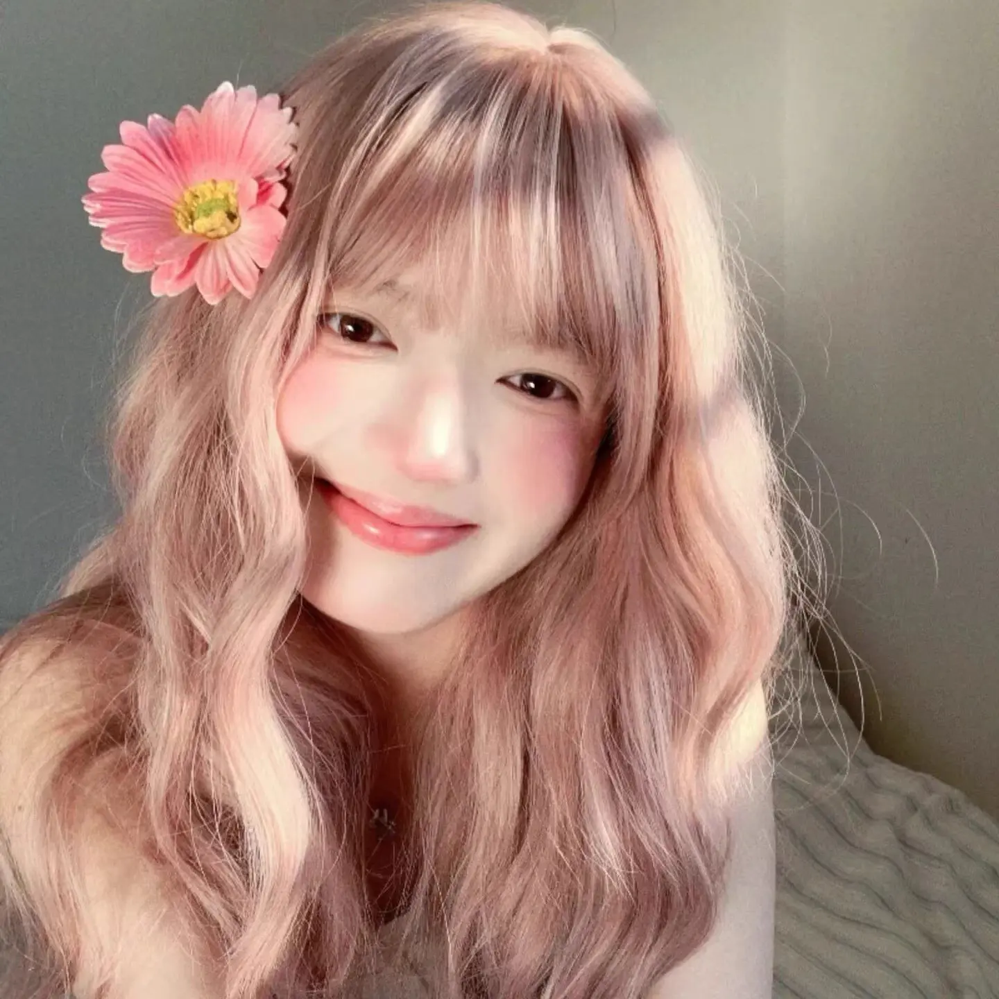 Pink Flower Side Clip (BA3447)