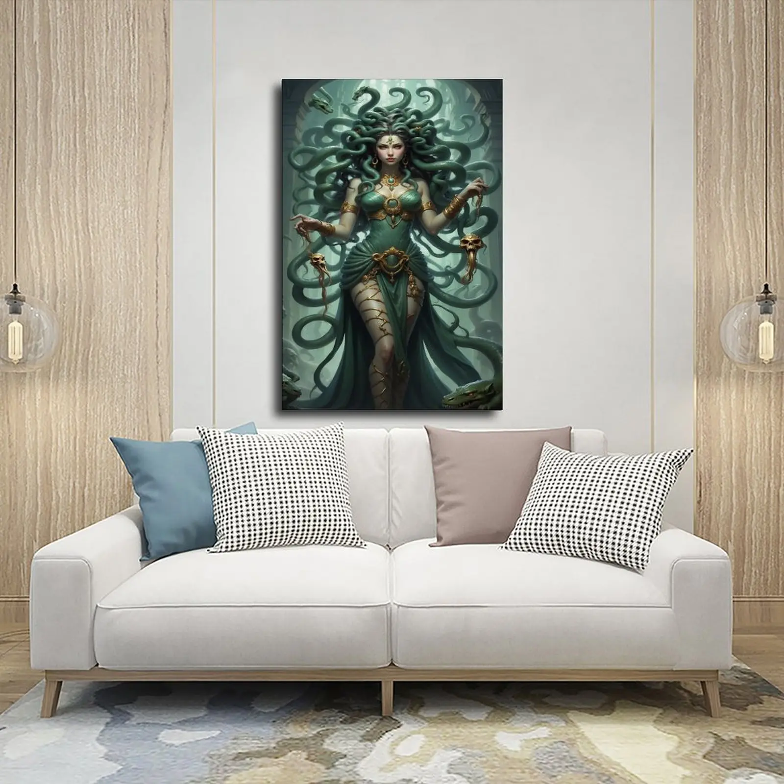 Medusa-Inspired Mythical Canvas Poster with Beautiful Illustrations, Home Decor Wall Art for Bedroom & Living Room, Ideal Gift