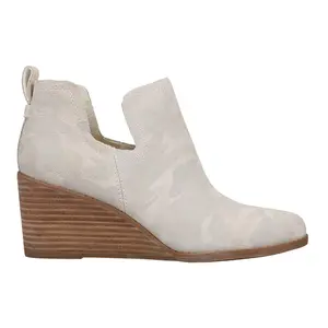 TOMS Womens Kallie Camo  Casual Boots Ankle Mid Heel 2-3" - Beige, Grey