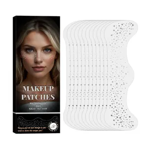 Glitter Freckles Face Tattoo, 12pcs/box Waterproof High Quality Glitter Freckles for Face, Face Glitter Makeup Patches, Cosmetic Makeup Accessories for Women & Girls