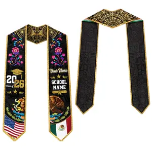 Custom Mexican Graduation Stole, Mexico Sash 2026, Custom Name & School Stole, Graduate Gift for High School & College