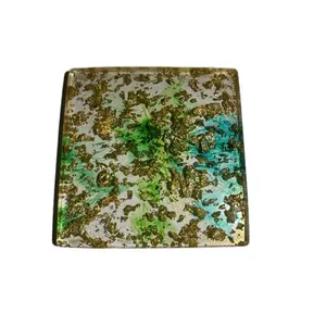 Resin Art Splash of Color and Gold Coasters