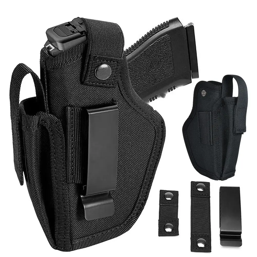 HOMEYA Concealment Gun Holster, 1000D Nylon Unisex IWB/OWB Tactical Holster with Mag Pouch, Left/Right Hand Ambidextrous Universal Fit for Glock, S&W, Sig Sauer, 9mm Pistols