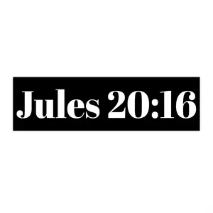 Jules 20:16 Bumper Sticker | Black Text Decal