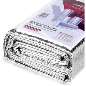 Reflective Insulation Aluminum Foil Sheets 23.6 in X 10ft 6mm Bubble Wrap for Packing Attic Door Insulation Cover Home Heat Blocking Window Tint Film Garage Door Screen