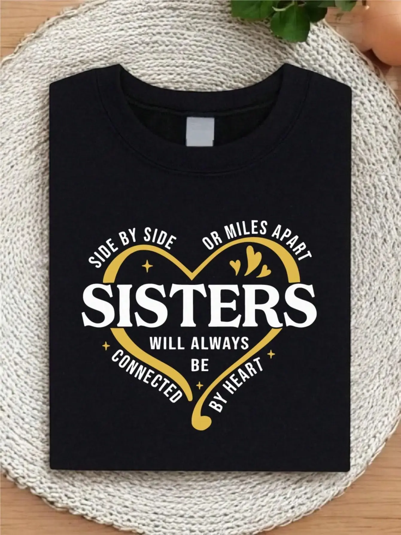 Side By Side Or Miles Apart Sisters T-Shirt, Sister Trip Shirt, Sister Vacation Matching Outfit, Weekend Trip Shirts For Sisters, Matching Sisters Shirt.