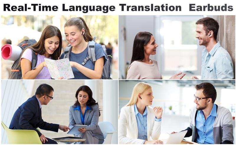 Exs ulity 5.4 wireless Bluetooth headset, supports 144 languages, high-precision simultaneous interpretation headset, waterproof and sweat-proof, supports playing music, short videos, and calls