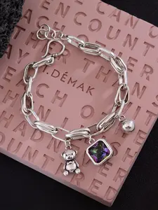 Elegant Vintage Bear Rhinestone Bracelet for Women, Unique High-End Fashion Accessory, Perfect Gift for Girls, Wholesale Jewelry