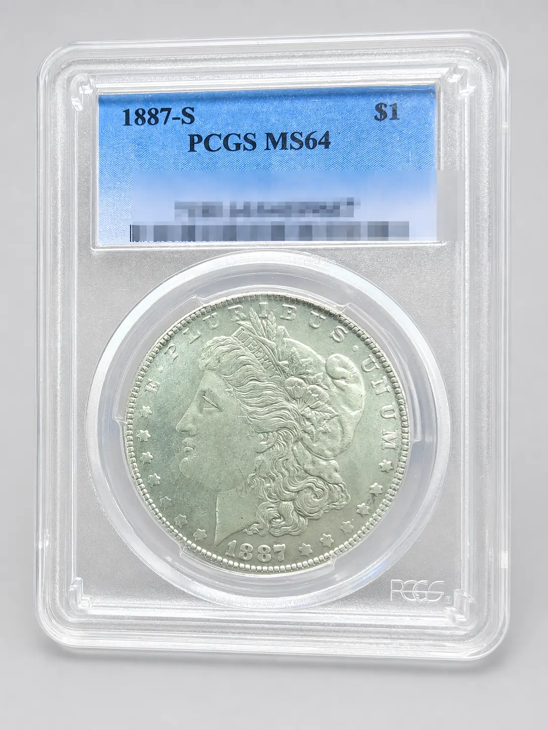 1887-S Morgan Collectible Legendary San Francisco Heritage Treasure with Timeless Appeal, PCGS Graded Trading Card Holder