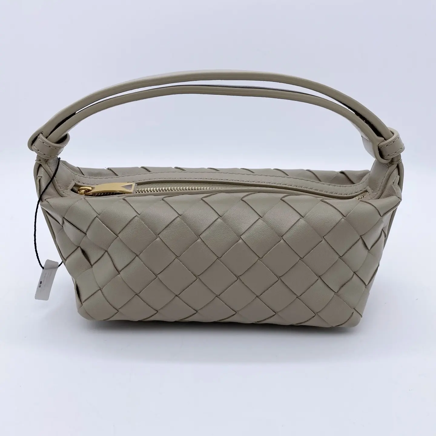 Pre-owned BOTTEGA VENETA New Mini Wallace Intrecciato Shoulder Bag, Milk Tea Beige Calfskin（2505784）